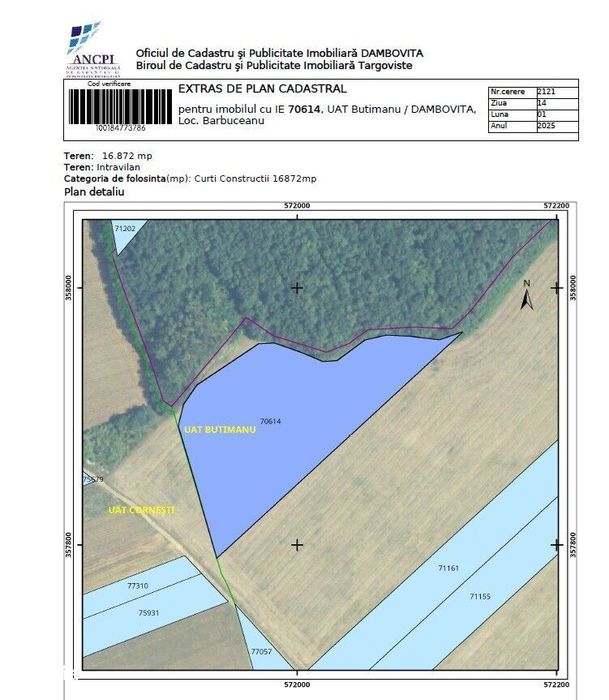 TEREN 16.872 mp curti-constructii Barbuceanu, DB