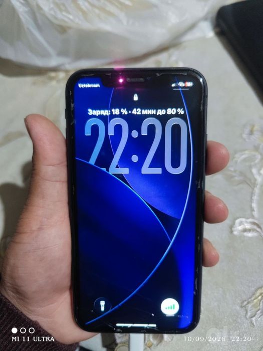 Iphone 11 64 gb batareya holati 73 %