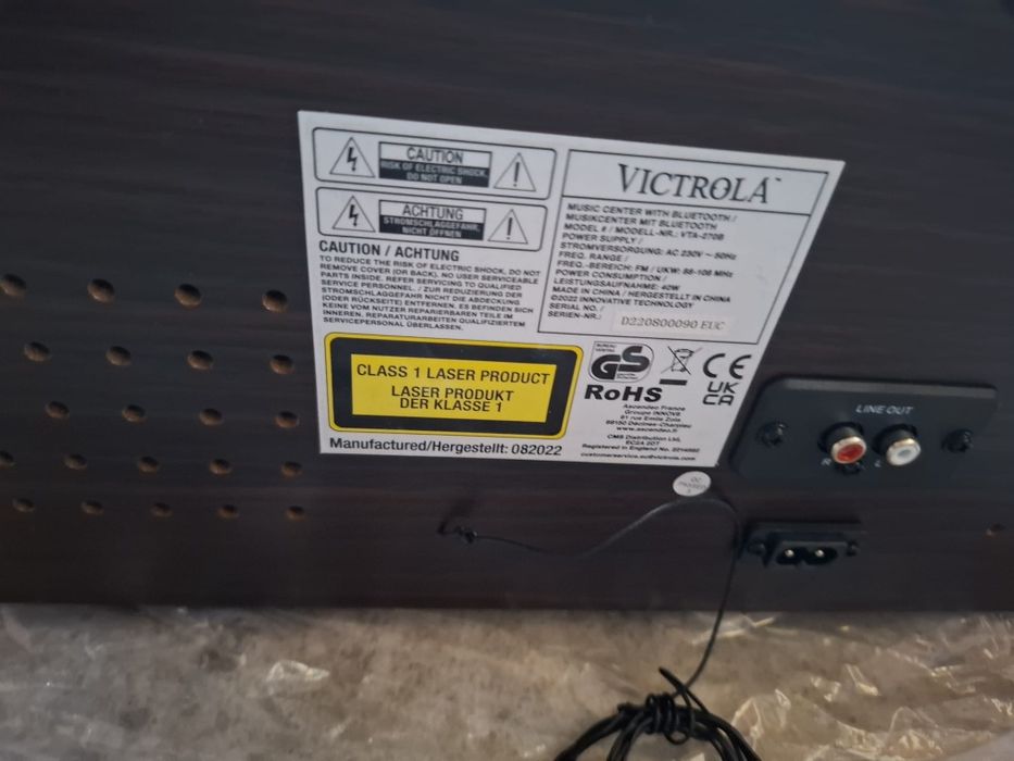 Victrola The Empire Mid-Century 6-in-1 Turntable & Multimedia Center