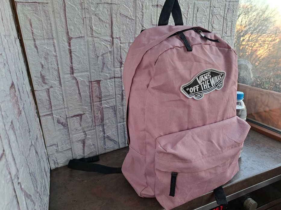 раница VANS-розова,текстилна чанта,ванс