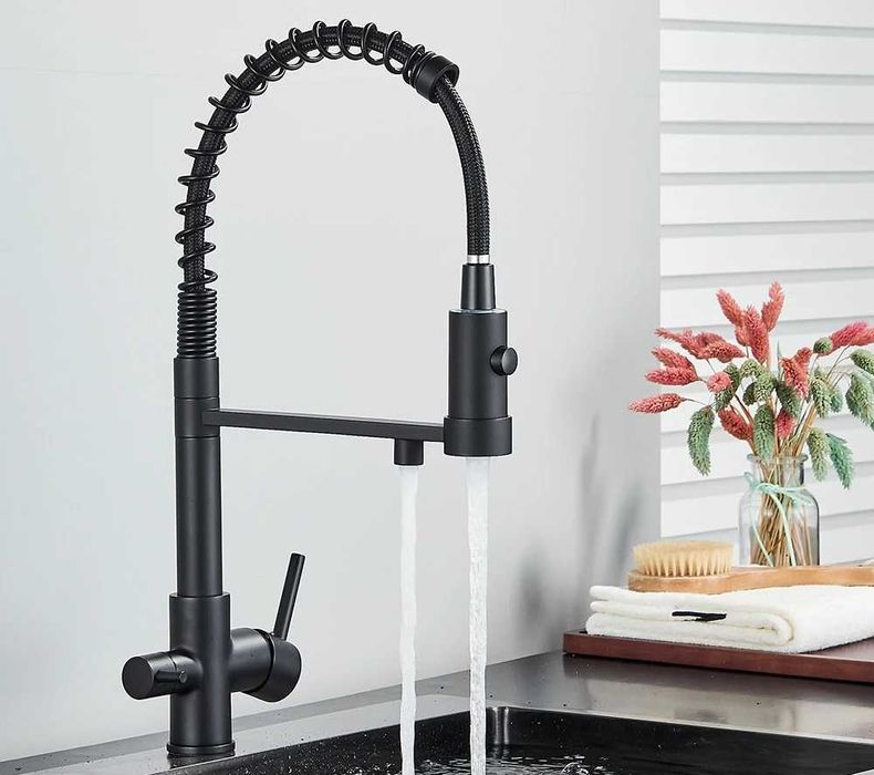 Елегантен издърпващ се смесител за кухня 3 в 1