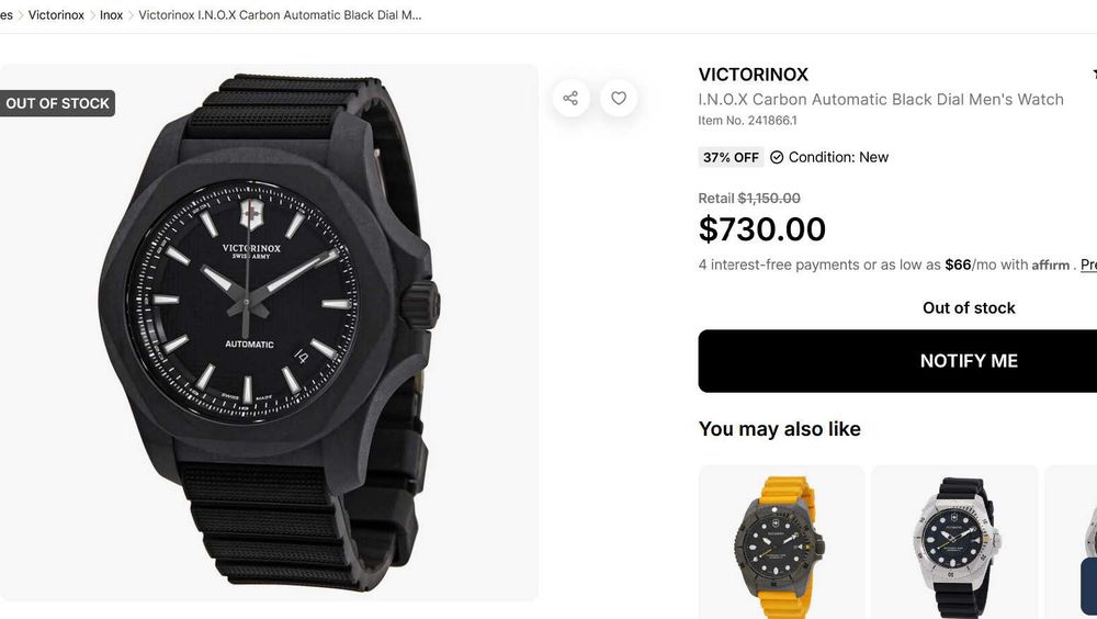 БАРТЕР Victorinox I.N.O.X. Carbon Mechanical