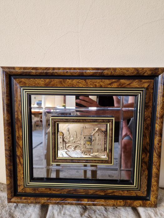 Прекрасна антикварна италианска сребърна картина