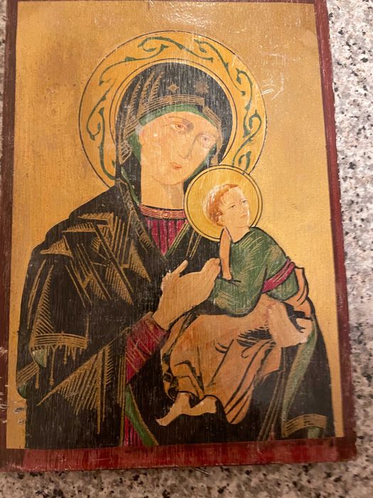 icoana veche  icoana pictata pe lemn icoana veche pictata icoana veche