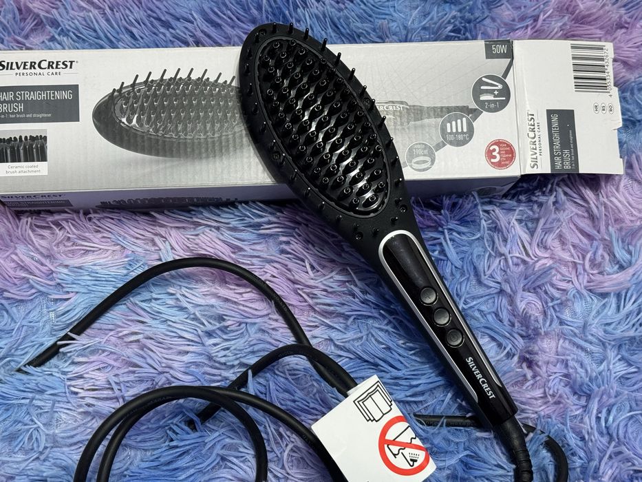 Perie electrica indreptat parul - SilverCrest - 2 in 1 - ecran LED