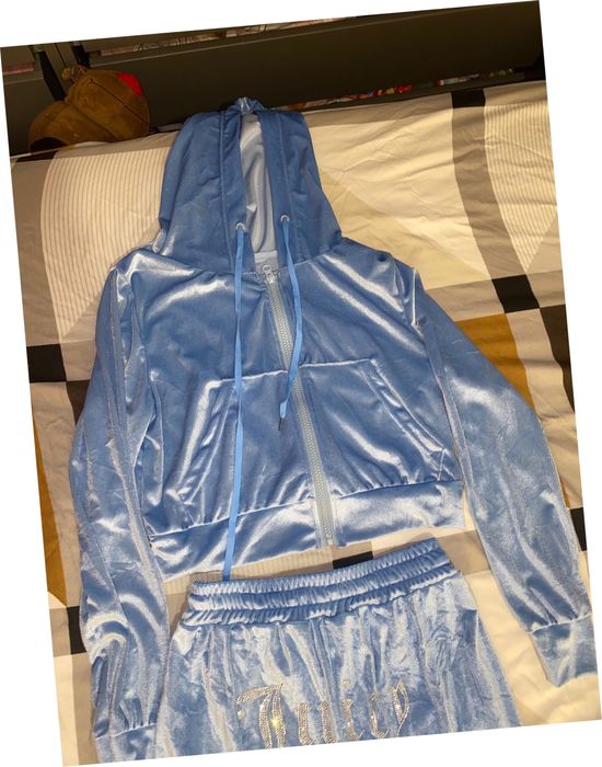 Trening dama din catifea nou Juicy baby blue S