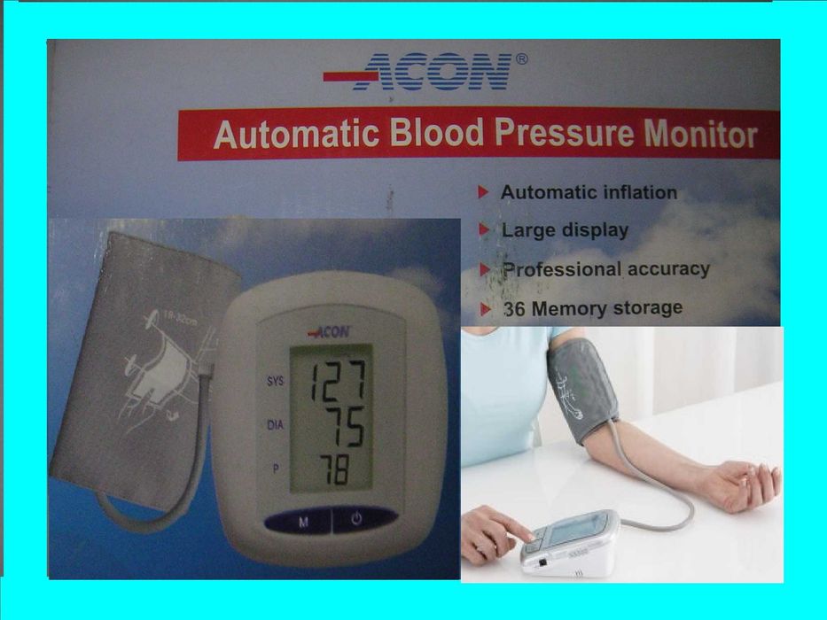 От САЩ Автоматичен АПАРАТ за Кръвно с МАНШЕТ над ЛАКЪТЯ