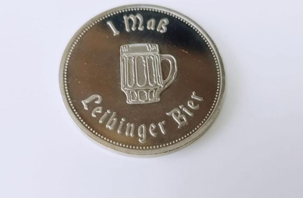 Jeton comercial Leibenger placat cu argint