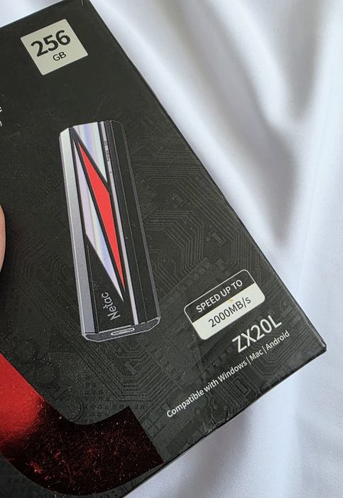 SSD Extern portabil 256GB 2000MB/s Netac ZX20L. Usb 3.2