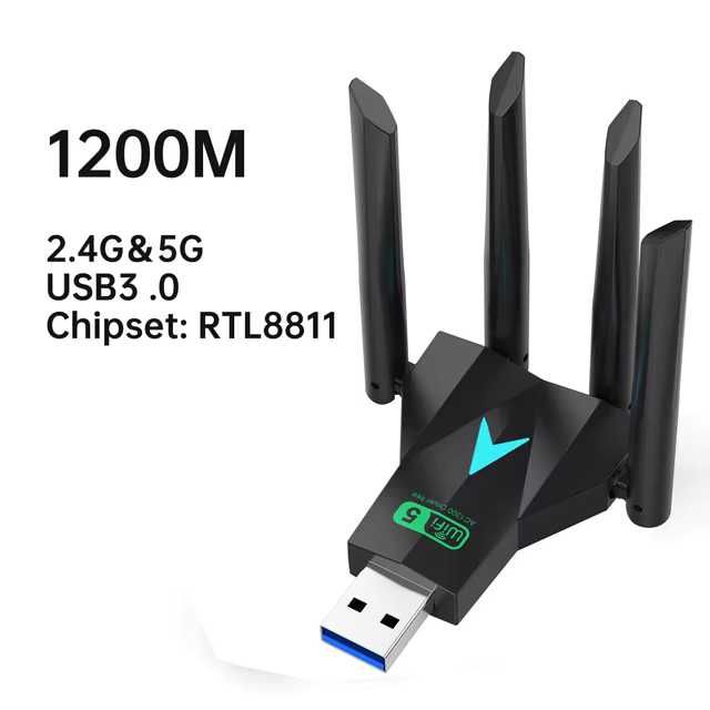 2.4/5Ghz Wifi USB + Bluetooth Адаптер, от 150 до 1300мбит. Доставка.