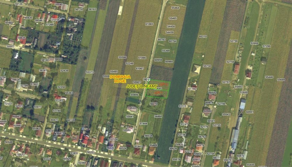 Teren intravilan  - 2 parcele de 1000 mp - Izvoare, str.Primaverii