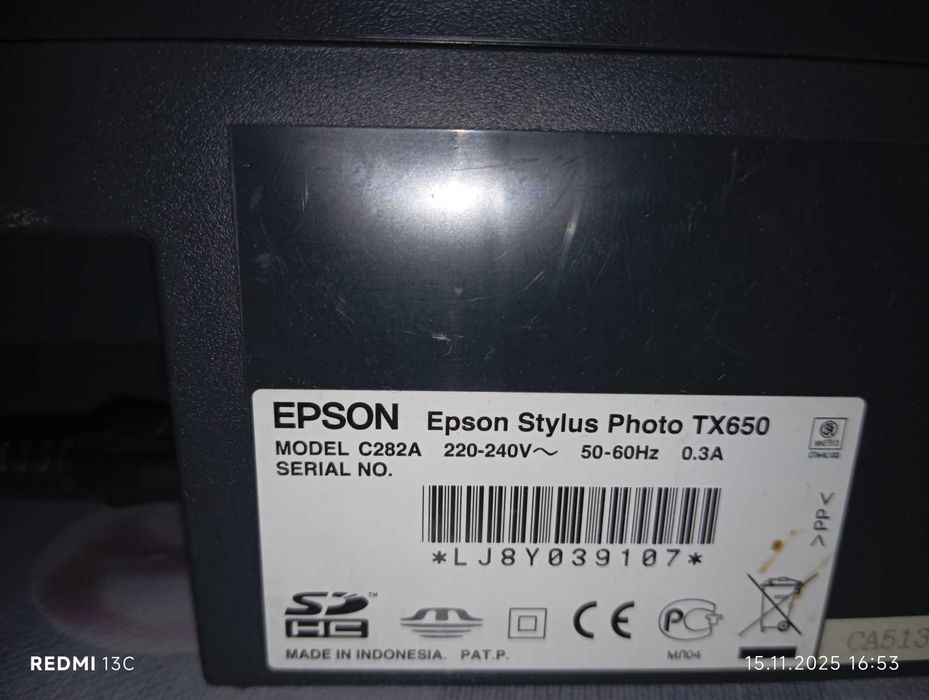 Продаётся принтер 3в1 epson tx650,6 цветов