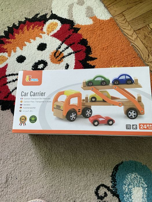 Писта за спускане Джунгла и дървен автовоз- Viga toys