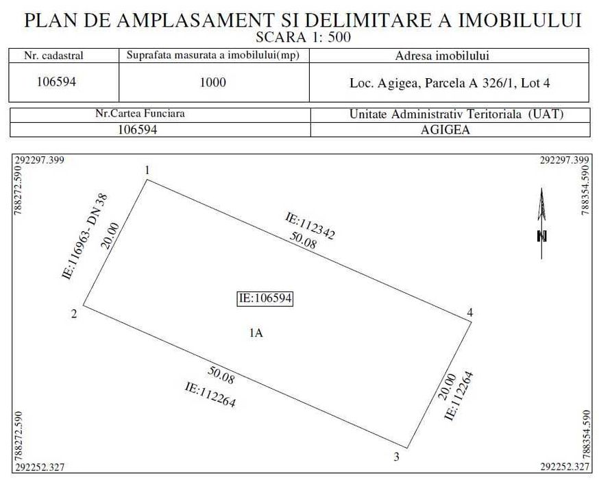 Teren intravilan Agigea 1000 mp