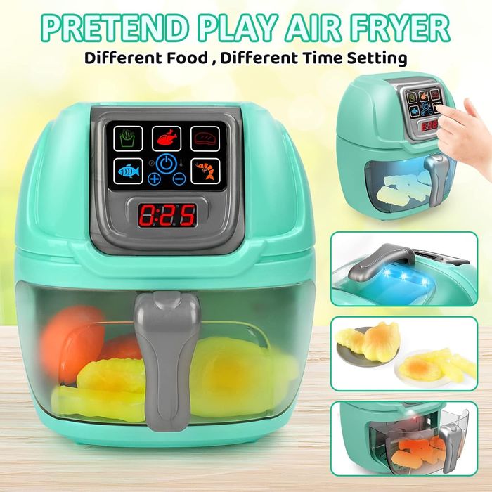 Mini AirFryer de Jucarie, Alimente si Accesorii Incluse, Joynix