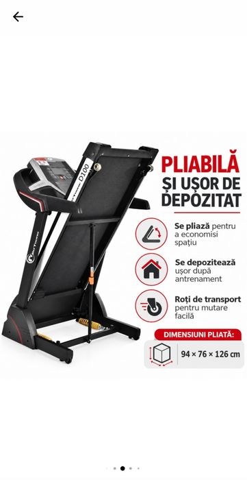Banda de alergat electrica FitTronic® Delta 100, motor 2.5 CP