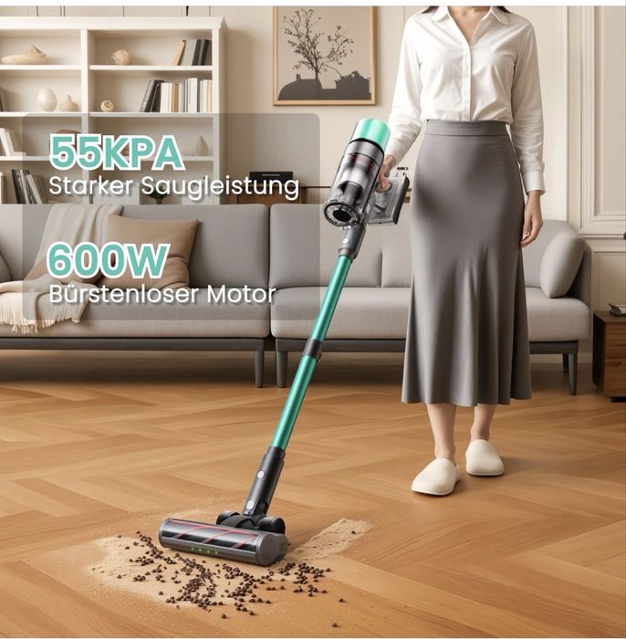 Нова SmartAI V5  безжична прахосмукачка, 55 Kра/600 W/80 мин.