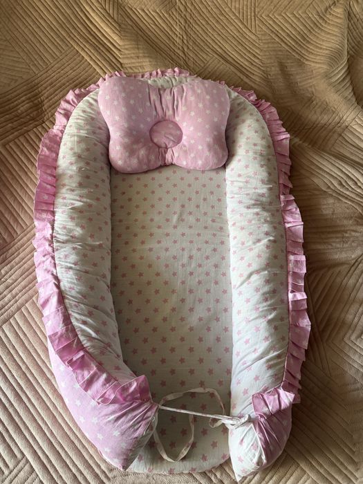 Детский кокон с подушкой