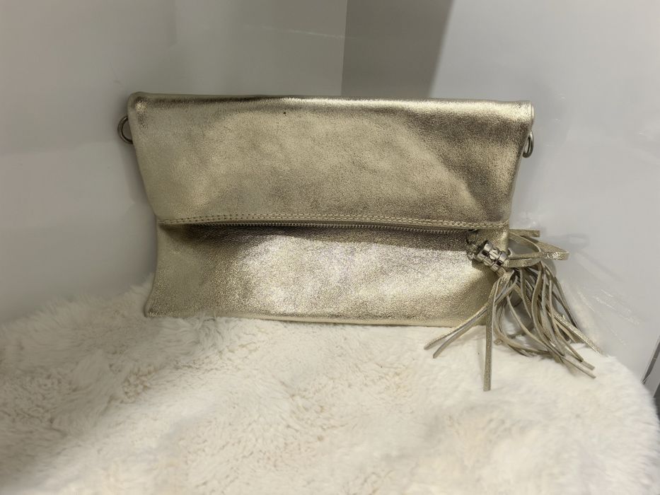 Чанта за повод златна и сребърна