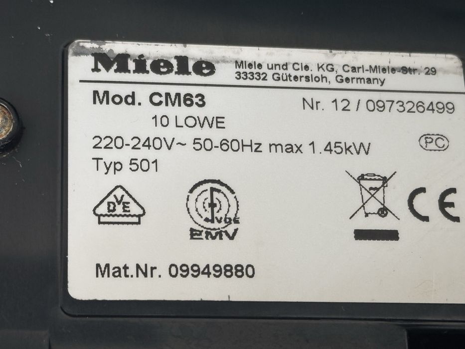 Aparat cafea Miele CM63 ,aprox 10.000 cafele