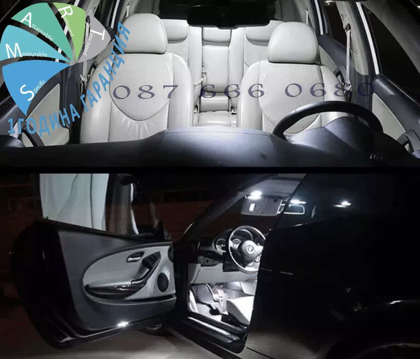 LED крушки Mercedes ML w163 w164 w166 плафон мерцедес интериор xenon