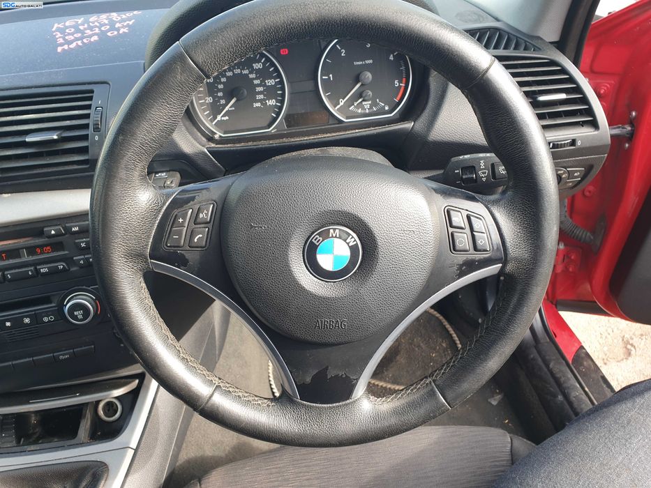 Volan 3 Spite Piele cu Comenzi FARA Airbag BMW Seria 1 E81 E87 2004 - 2011 [K0905]