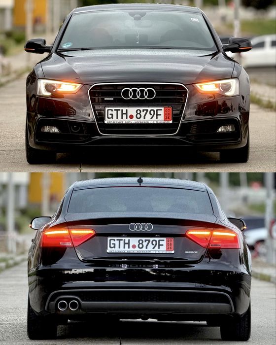 Audi A5 3xS-Line Quattro 2016 Euro 6 2.0 TDI 190 CP Cutie Automata S-Tronic Distronic Lane Assist Front Assist Bang&Olufsen