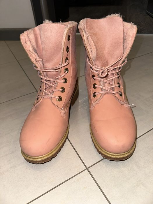 Розови боти велур и кожа 39 номер