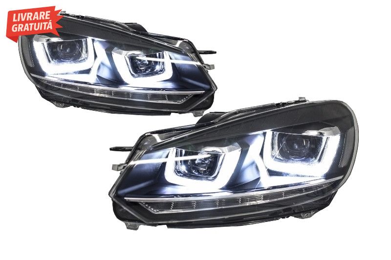 Bara Fata cu Faruri LED Semnal Dinamic VW Golf VI 6 (2008-2013) GTI U