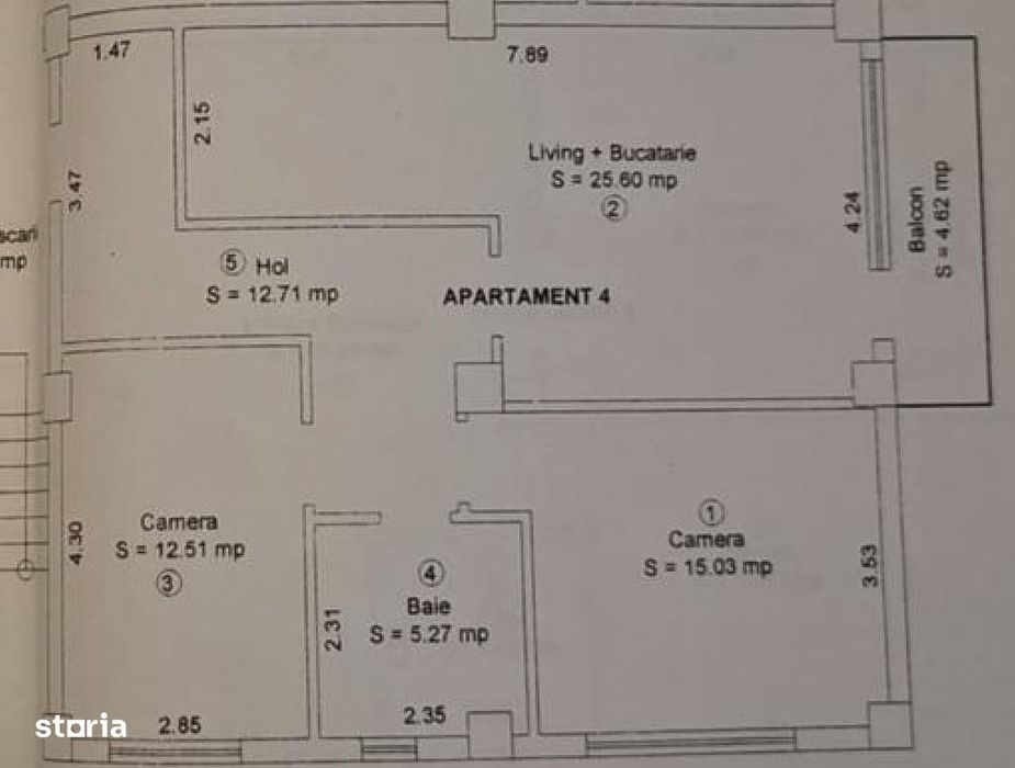 Apartament 3 camere, 71 mp utili, loc de parcare inclus – Turnisor