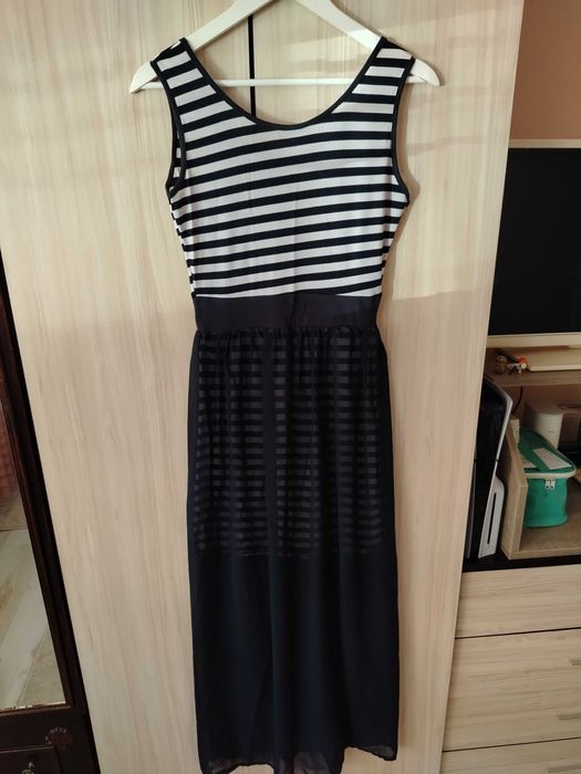 Рокля дълга с тюл