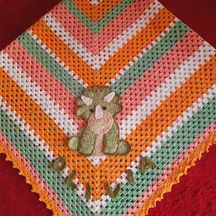 Детский вязаный плед