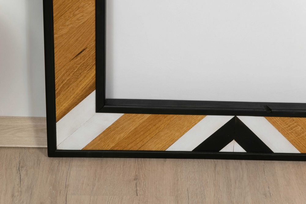 Oglindă de Perete - Design Geometric Wood