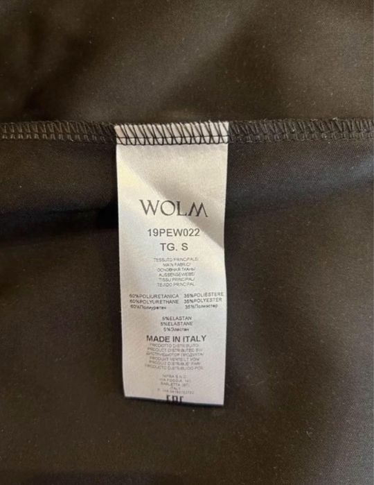 Черна кожена рокля WOLM