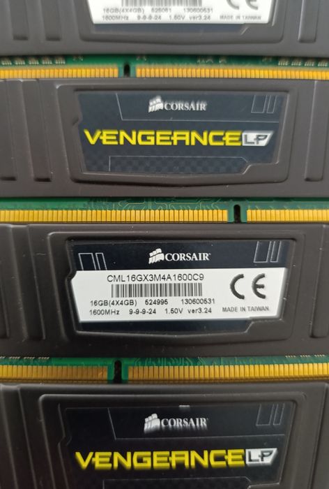 16gb DDR3 - Corsair - garantie