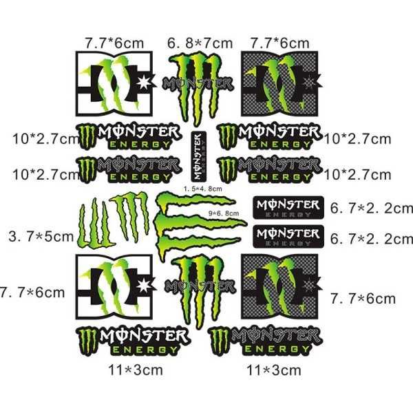 Мото светлоотразителни стикери- сет