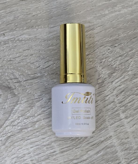 Ojă UV Gel clasică – Alb platinat cu sclipici, 15 ml