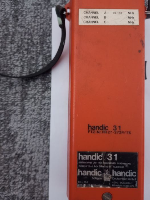 Vând Transmițător radio walkie-talkie Handic 31