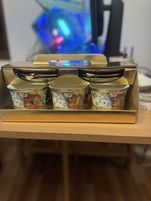 Set de 6 cani + 6 farfurii