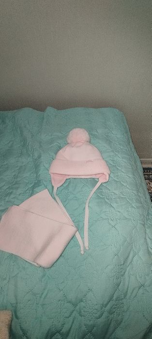 Шапка с шарфом детский