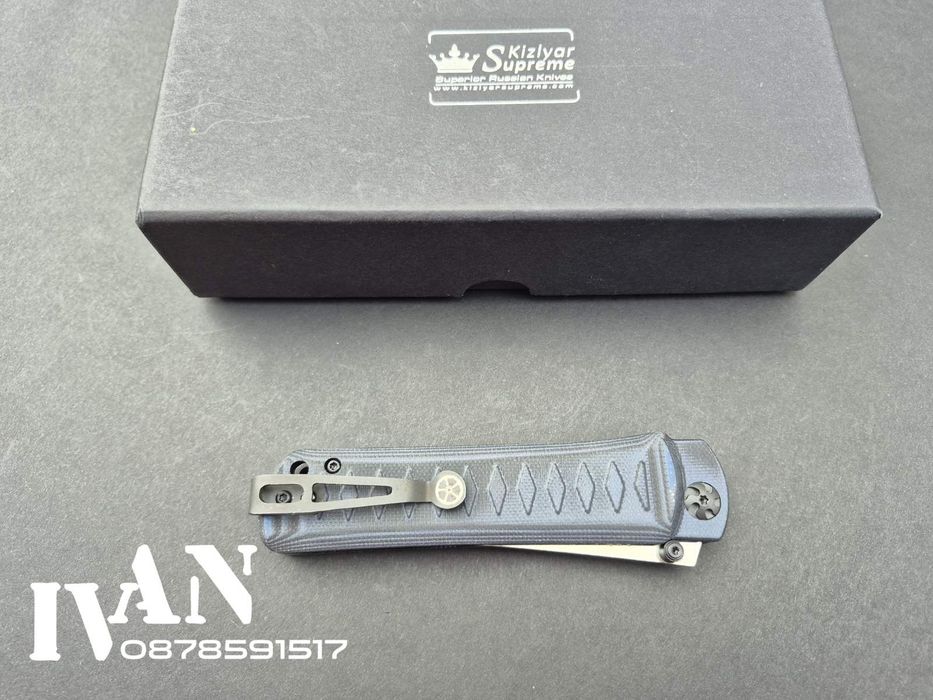 Сгъваем нож Kizlyar Supreme-Whisper стомана M390 дръжка G10