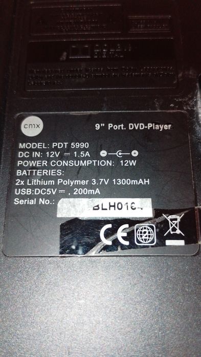 Преносимо DVD,Подарък 5бр.дискове с филми