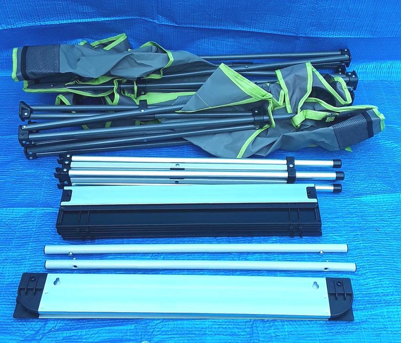 Masa pliabila din Aluminiu cu 2 scaune pliabile pentru camping, picnic