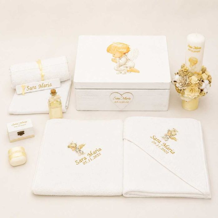 Trusou Botez Personalizat cu Nume | Broderie Premium | Fete și Băieți