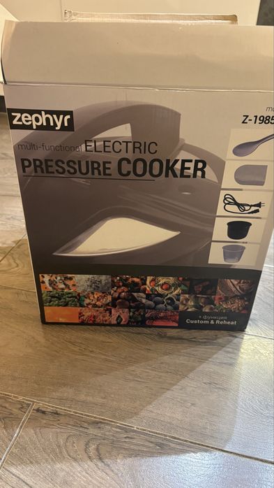 Мултикукър под налягане 7в1 ZEPHYR ZP 1985 D6, 1000W, 6 литра, Таймер, Отложен старт, Черен/Сив