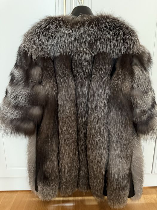 Blana naturala de vulpe argintie