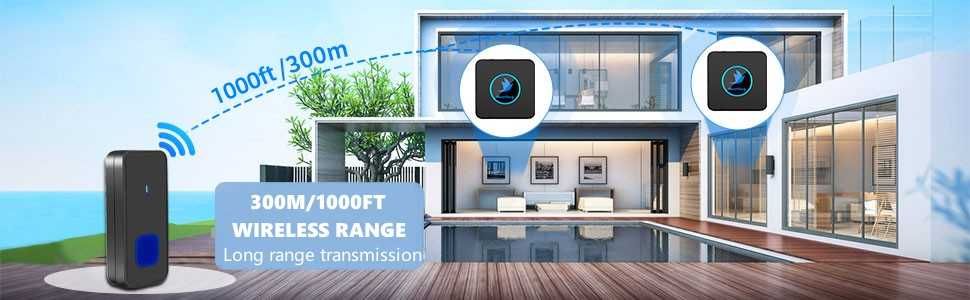 Безжичен звънец Nestling 300 метра, 55 мелодии