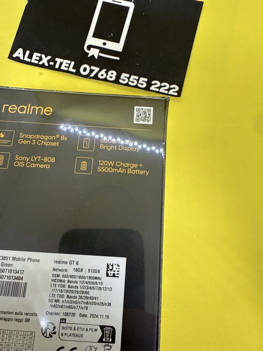 Realme GT6 16GB RAM 512GB 5G Dual Sim Razor Green Sigilat
