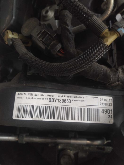 Motor 1.6 tdi cod DDY SKODA OCTAVIA FACELIFT model 2017