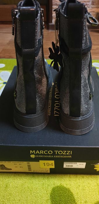 Bocanci glitter Marco Tozzi 41, noi cu etichetă, brand,  Italy